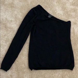 Ann Taylor  Black One Sleeve Sweater